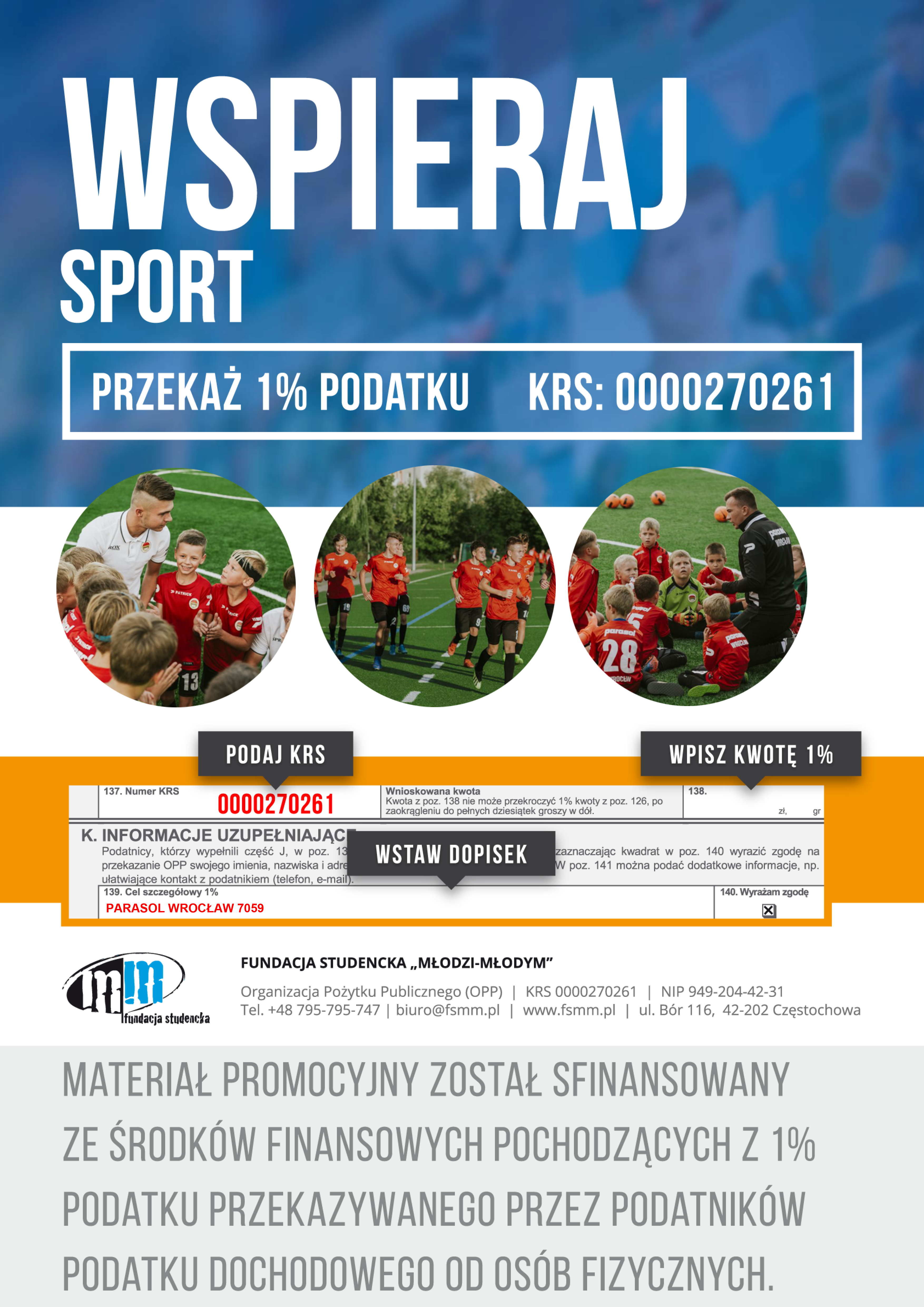 1% podatku dla MKS Parasol