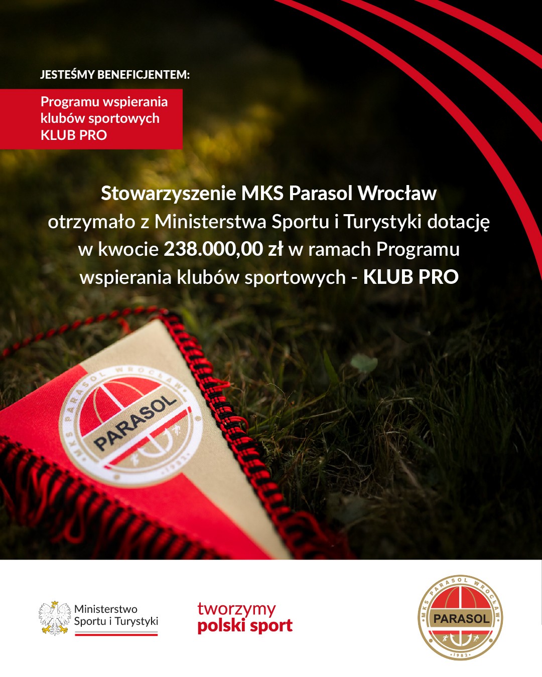 Dofinansowanie z Ministerstwa Sportu i Turystyki - KLUB PRO