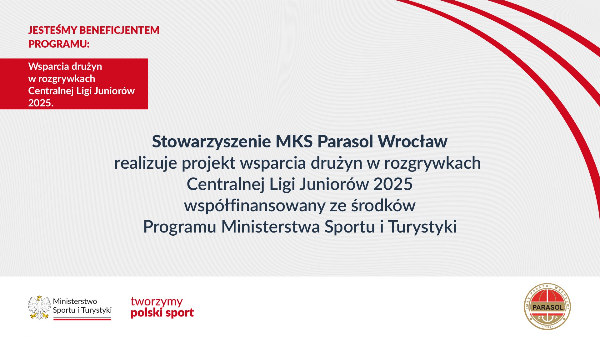 Dofinansowanie z Ministerstwa Sportu i Turystyki - CLJ